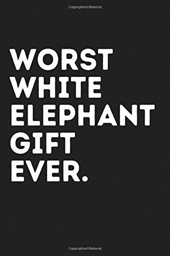 White Elephant Gift Notebook: 6x9 Lined Journal