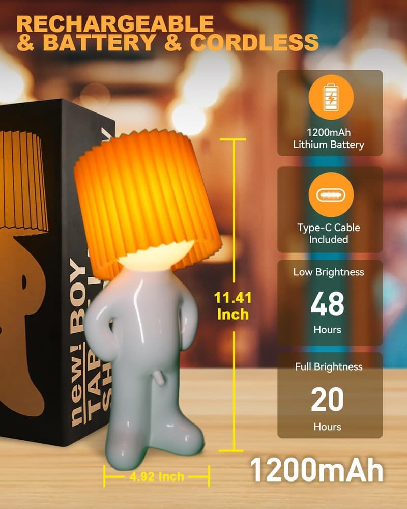 Naughty Anniversary Rechargeable Night Light (Orange)