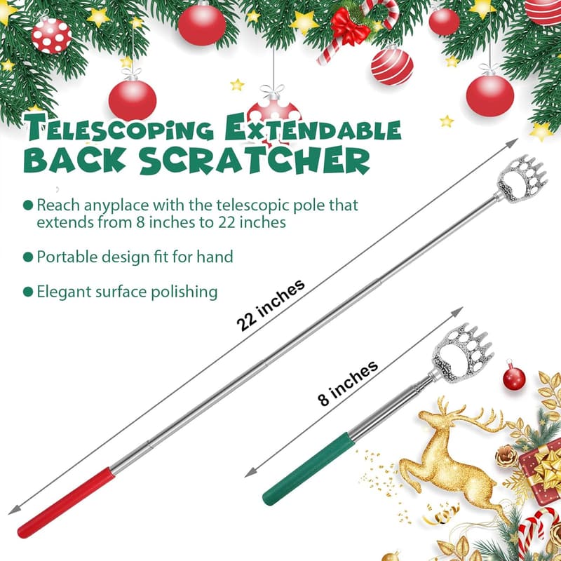 White Elephant Telescopic Back Scratcher 4-Pack
