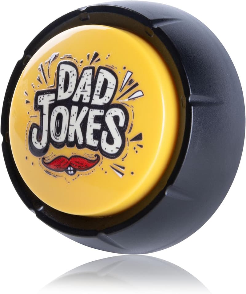 Father's Day Gag Button with Jokes for Dads