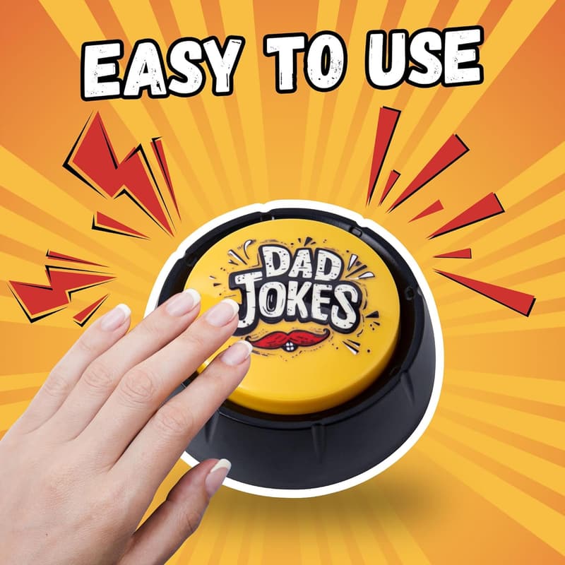 Father's Day Gag Button with Jokes for Dads