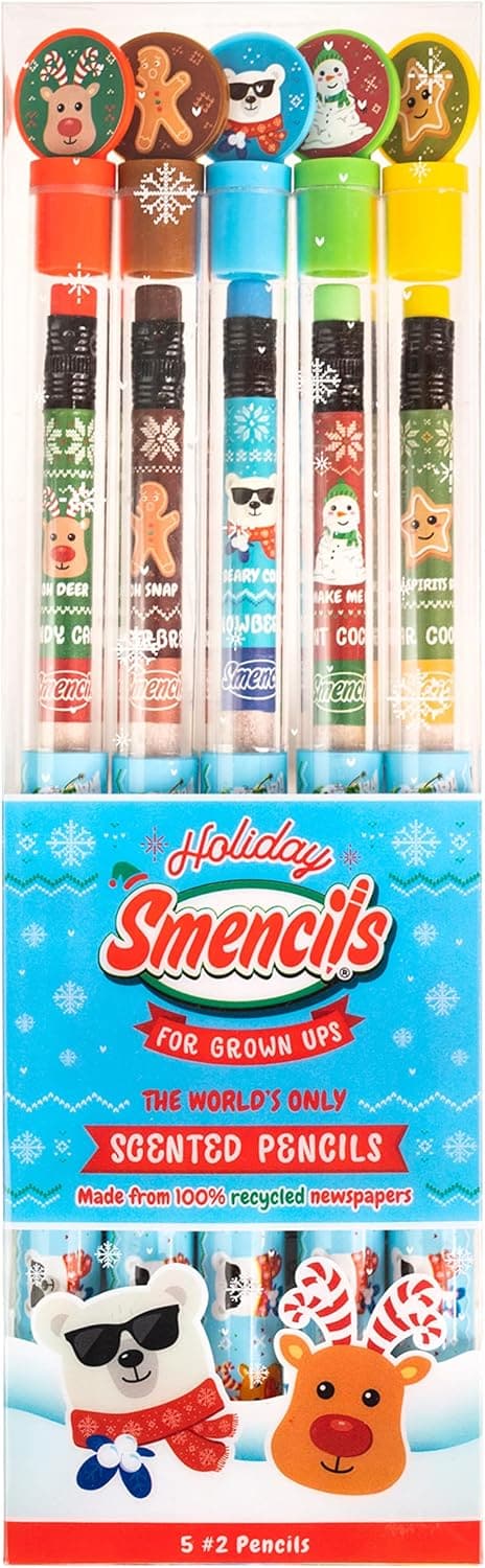 Scented Fun Pencils for Adults - Holiday 5 Pack
