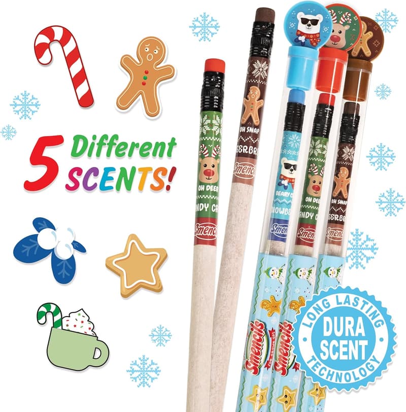 Scented Fun Pencils for Adults - Holiday 5 Pack