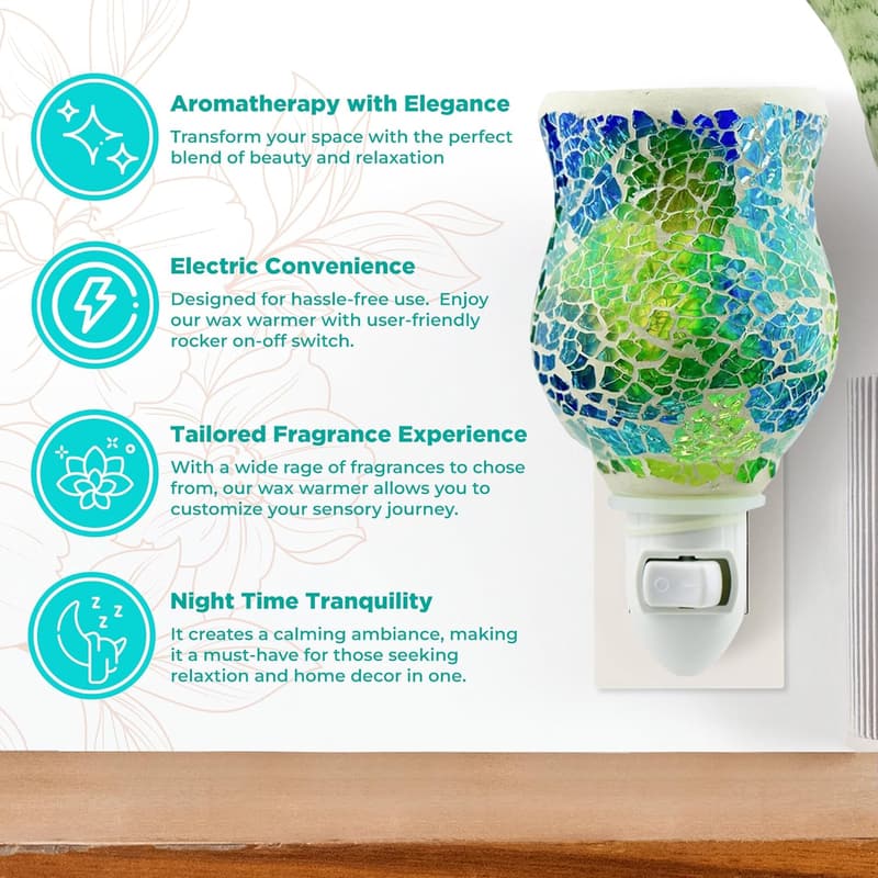 Mosaic Wax Warmer Night Light (Multi-Color)