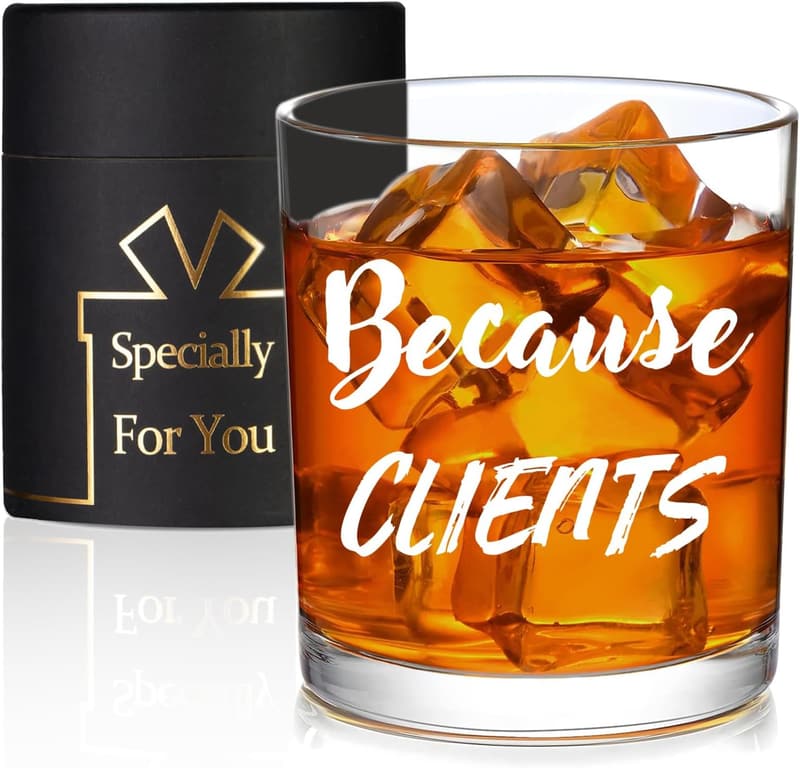Christmas Whiskey Glass - Funny Gift for Men, 10 OZ