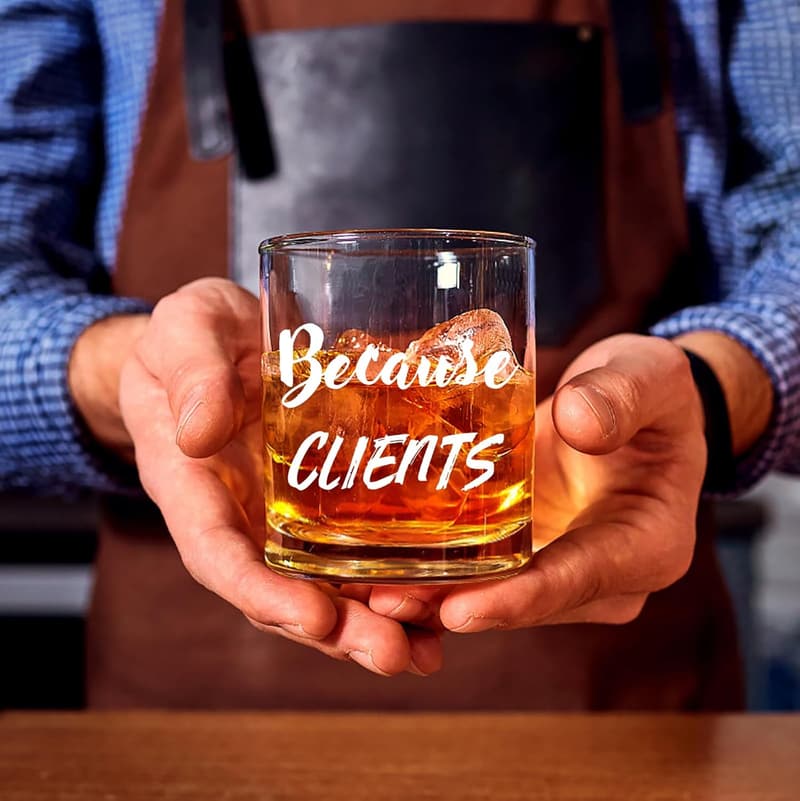 Christmas Whiskey Glass - Funny Gift for Men, 10 OZ