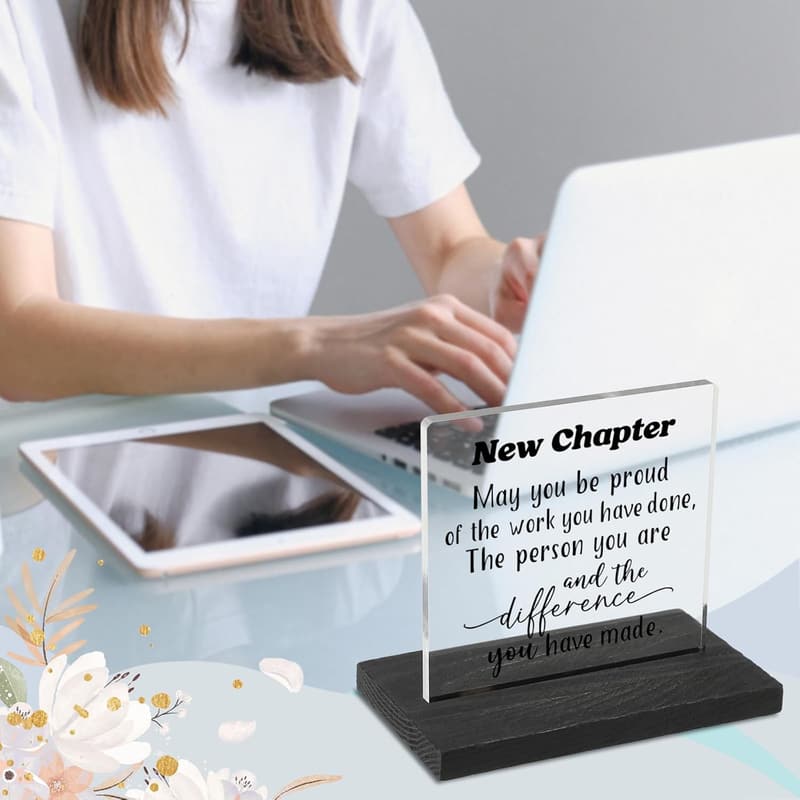 White Elephant Gift Wooden Desk Sign