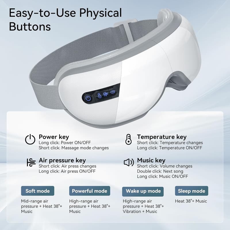 Rechargeable Eye Massager with Compression & Music
