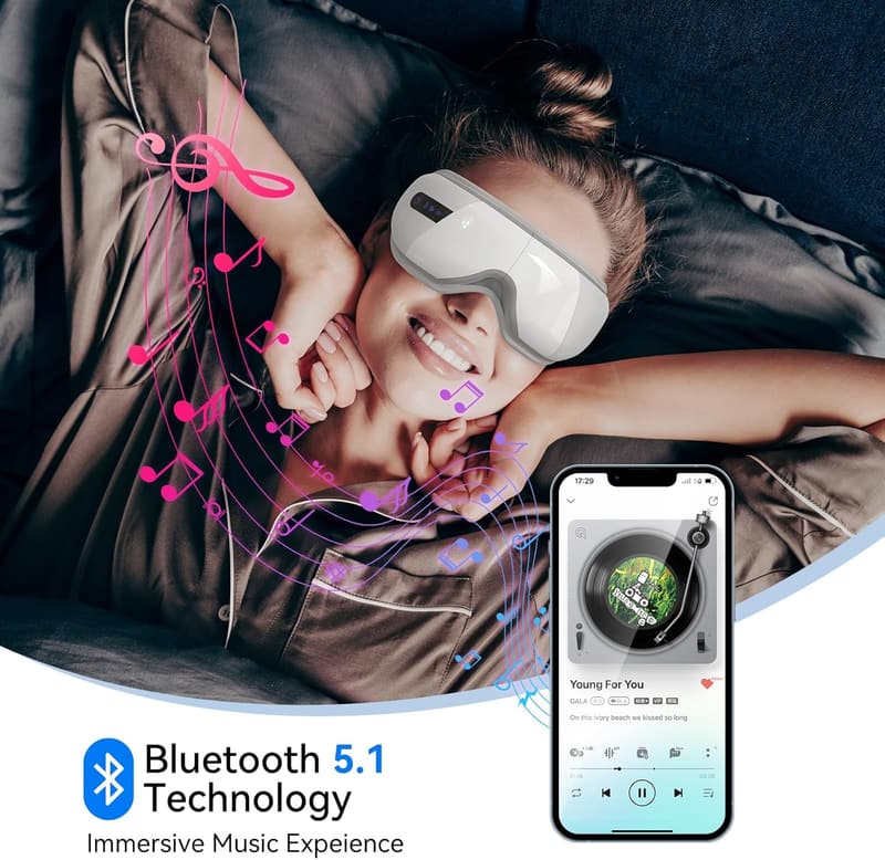 Rechargeable Eye Massager with Compression & Music