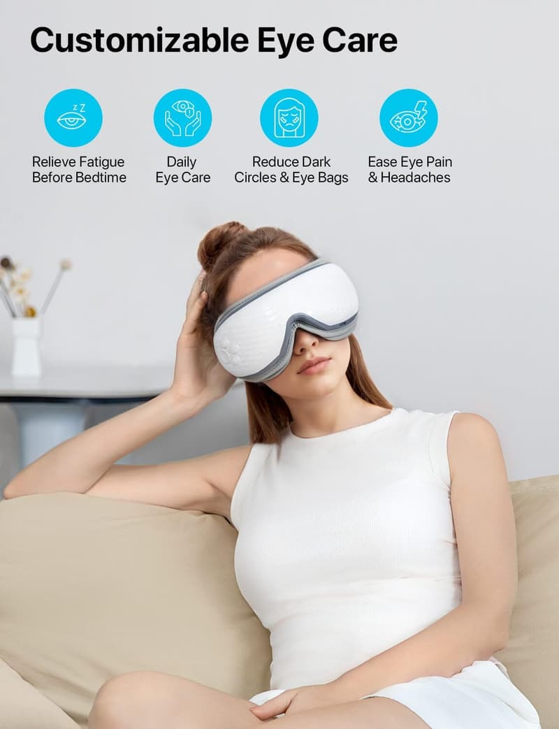 Father's Day Eye Massager with Heat & Bluetooth