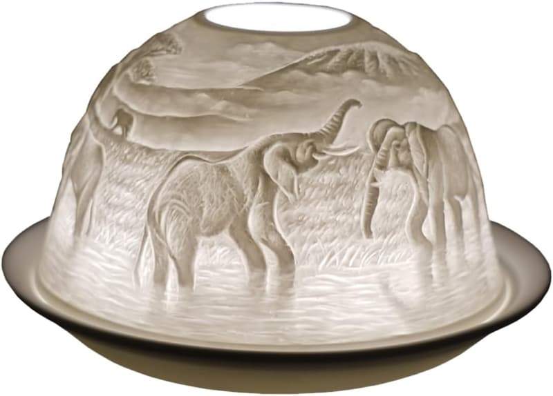 Mother's Day Elephant Tealight Holder, Porcelain Dome