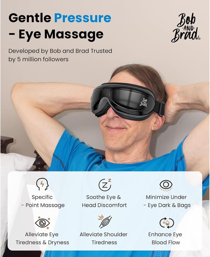 Father's Day Eye Massager with Heat & BT Music for Dad