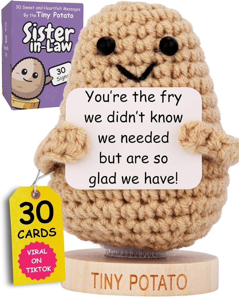 Mother's Day Crochet Potato Doll with 30 Messages