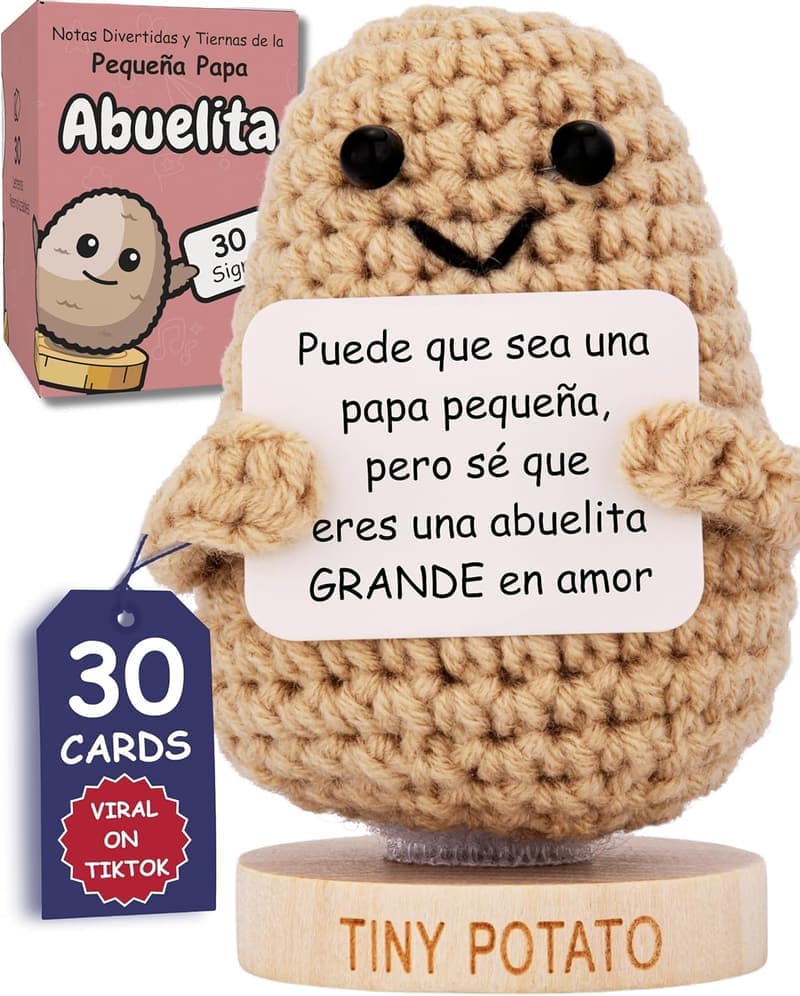 Mother's Day Grandma Crochet Doll with 30 Spanish Signs