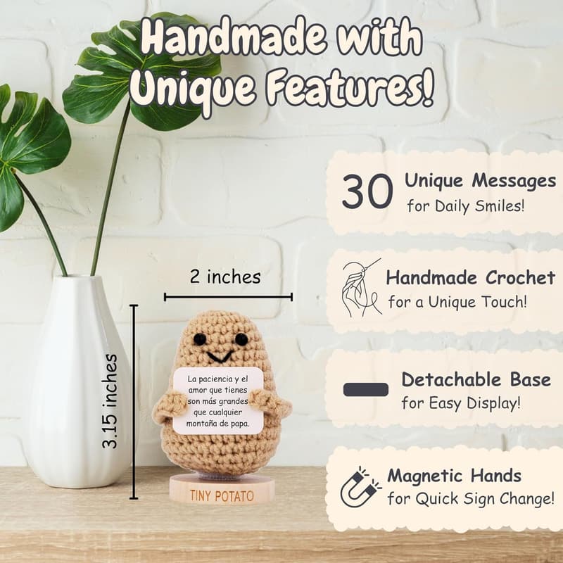 Mother's Day Grandma Crochet Doll with 30 Spanish Signs