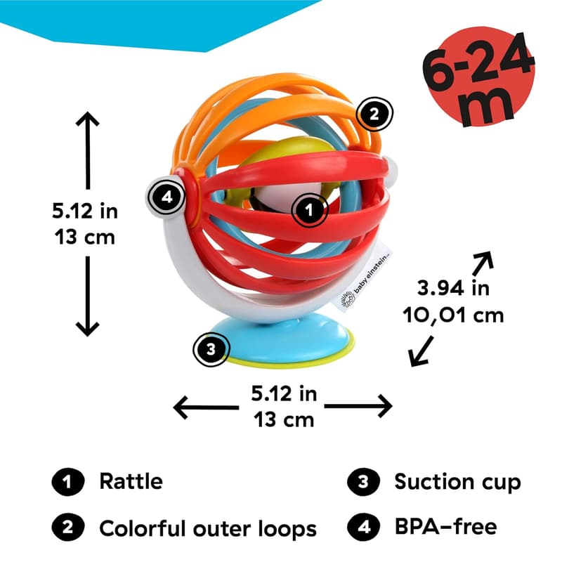 Baby Activity Toy with Suction Cup, BPA-Free, 3mo+