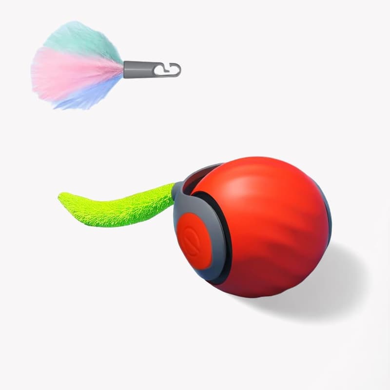 Interactive Rolling Ball Cat Toy for Indoor Exercise