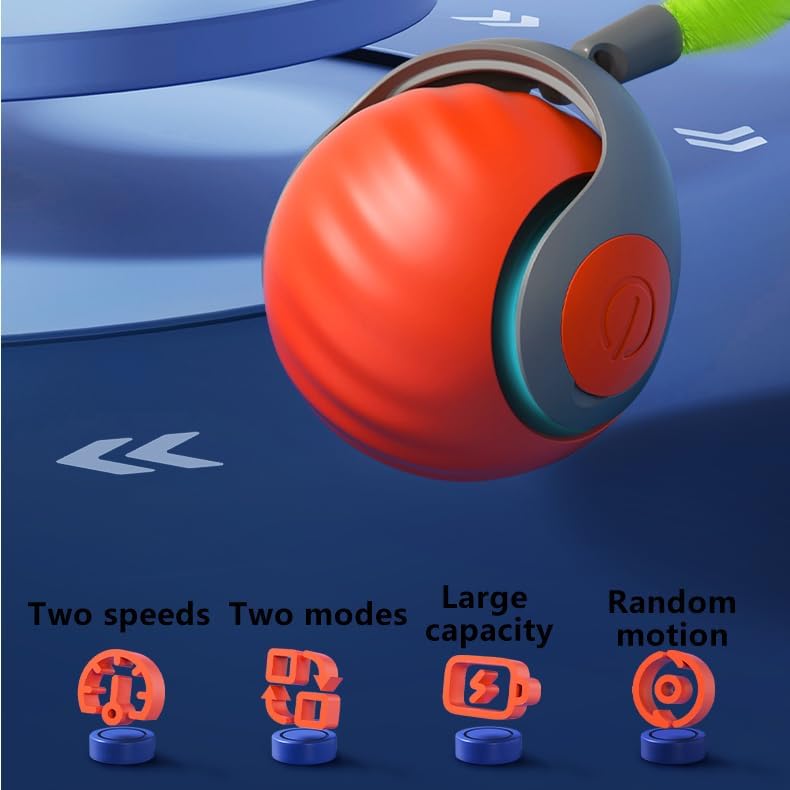 Interactive Rolling Ball Cat Toy for Indoor Exercise