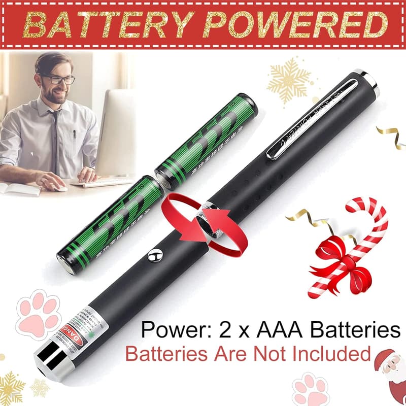 Cat Laser Toy 3-Pack: Red, Green, Purple Pointers