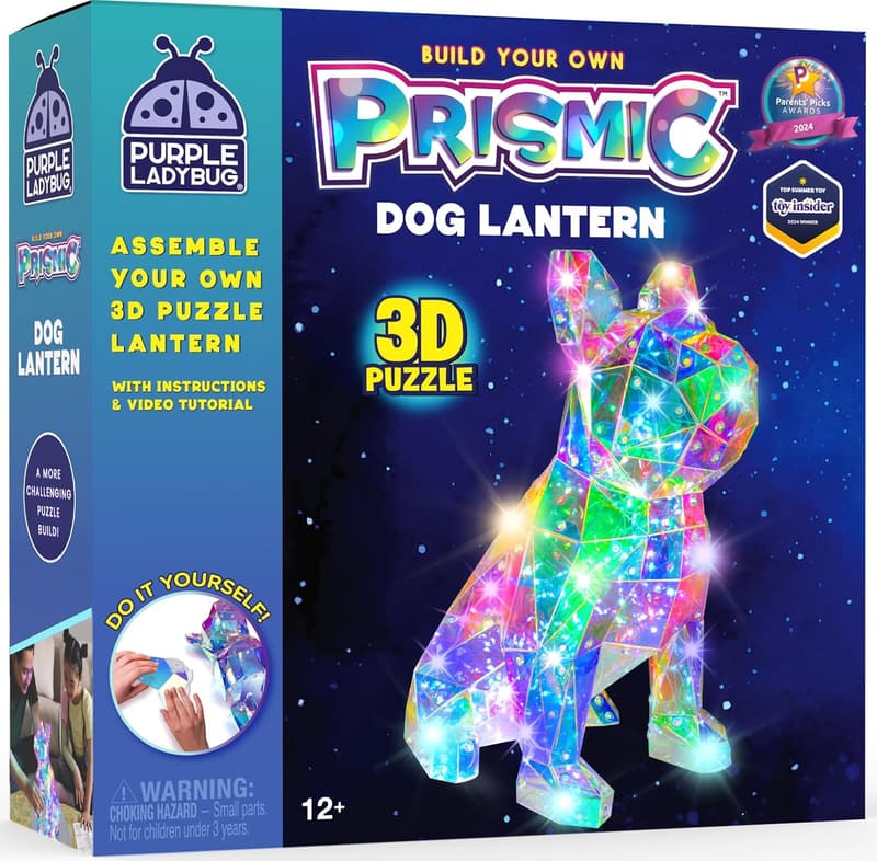 3D Puzzle Dog Lantern Kit - USB Night Light Toy for Kids
