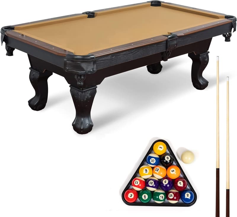 Billiard Table Deluxe - Tan 87 Inch
