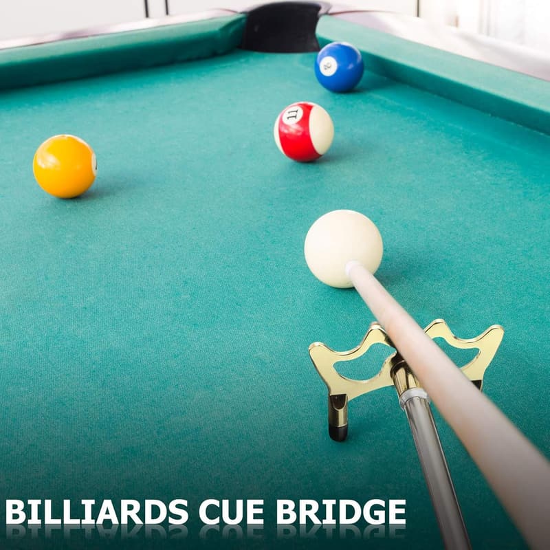 Billiards Cue Rest with Brass Bridge Head
