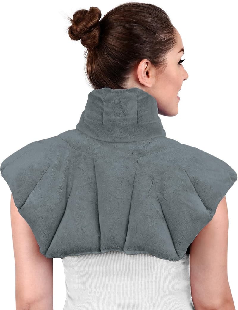 Microwavable 5 Lb Neck Heating Pad - Scented Gray