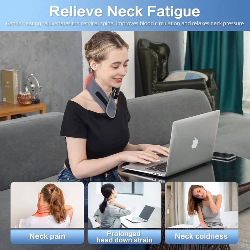 Neck Heating Pad for Pain Relief, Nano Fiber, USB Heated