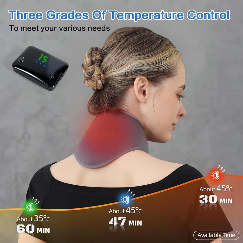 Neck Heating Pad for Pain Relief, Nano Fiber, USB Heated