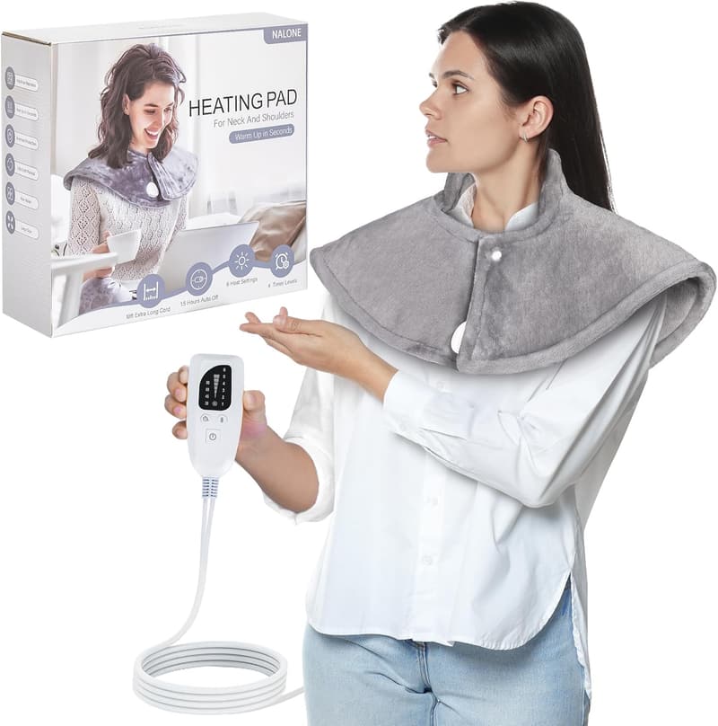 Heating Pad: 2025 Upgrade, Deep Relief, 22x25 Grey