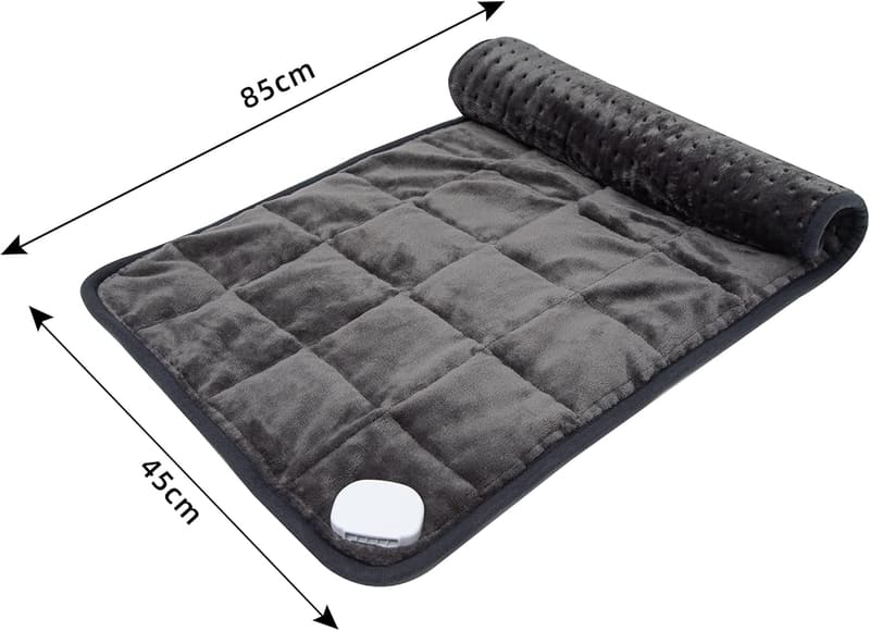 Christmas Gift Weighted Heating Pad, 12-Setting, Dark Grey