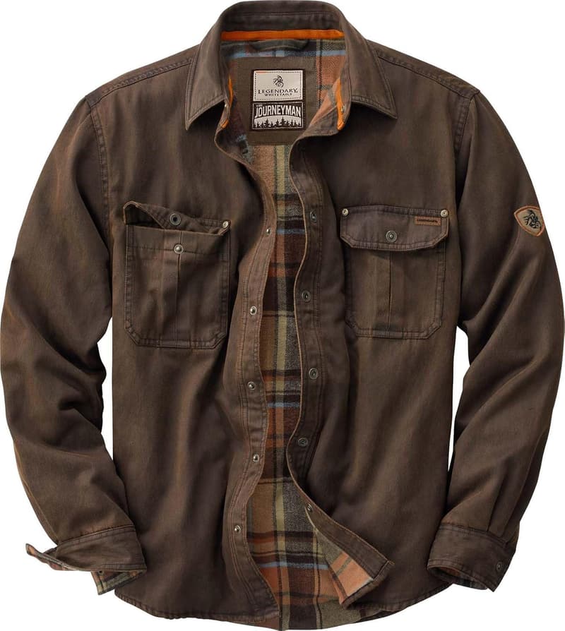 Men's Water-Resistant Flannel Shirt Jacket