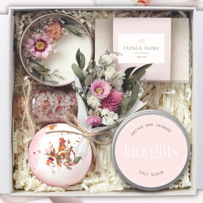 Mother's Day Orchid & Jasmine Spa Basket for Women