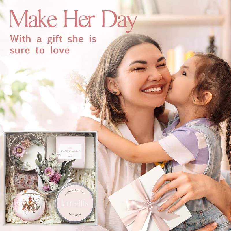 Mother's Day Orchid & Jasmine Spa Basket for Women