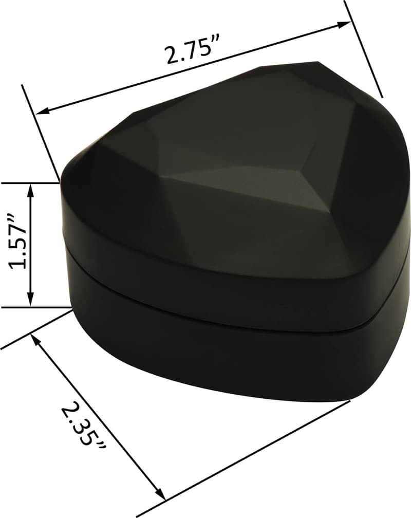 Wedding LED Pendant Box, Heart Shape, Black Plastic