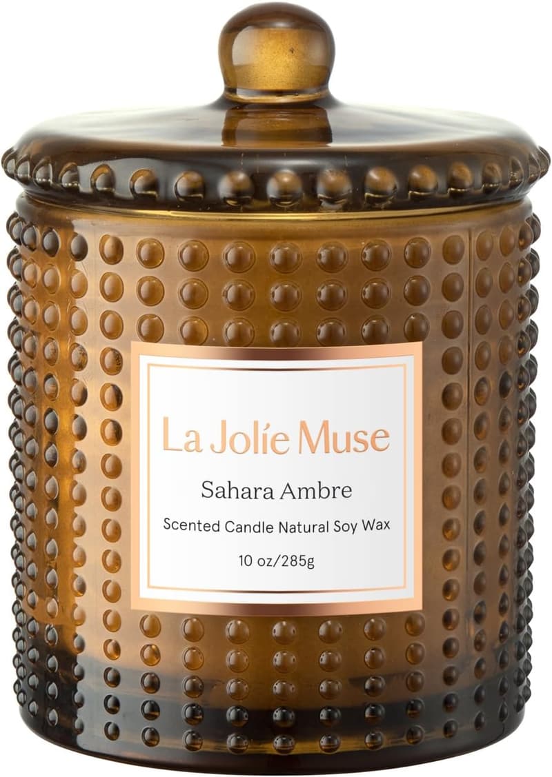 Luxury Sahara Amber Candle - 75hr Soy Blend in Glass Jar