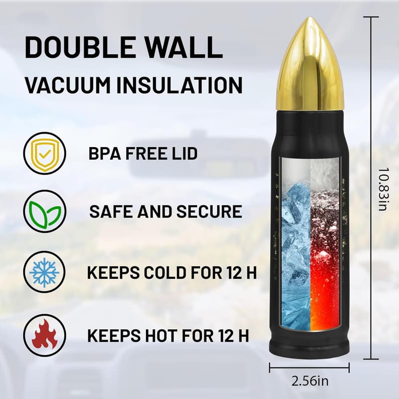 Birthday Hunting Tumbler, 17 Oz Stainless Steel for Men