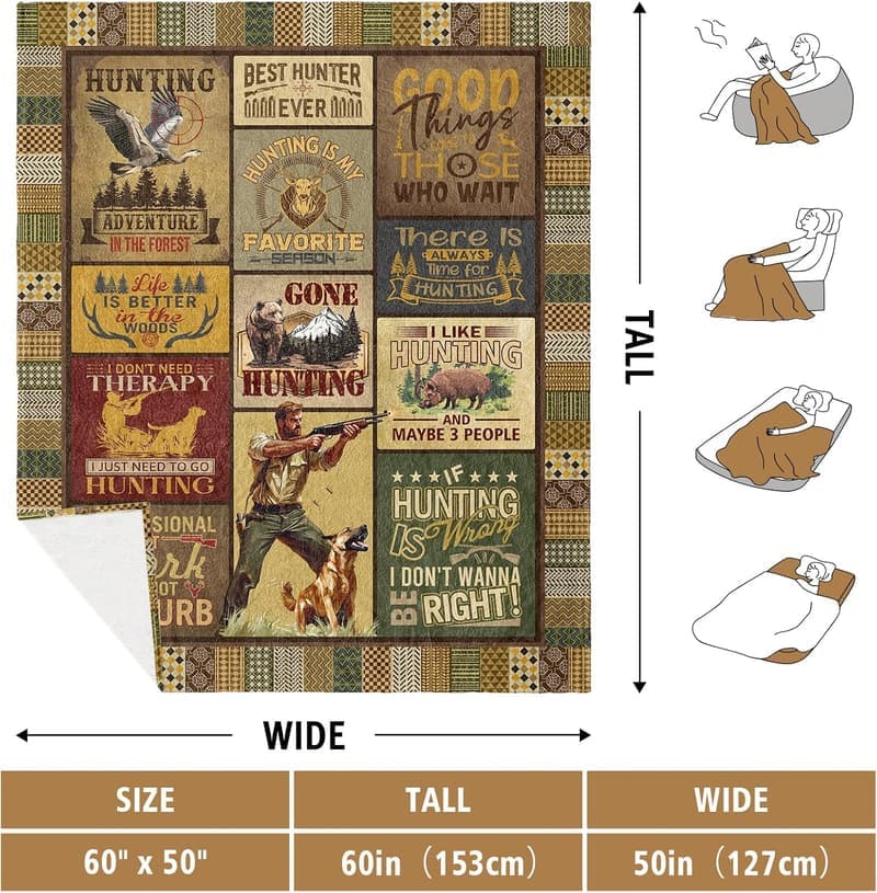 Father's Day Deer Blanket for Hunters - 60