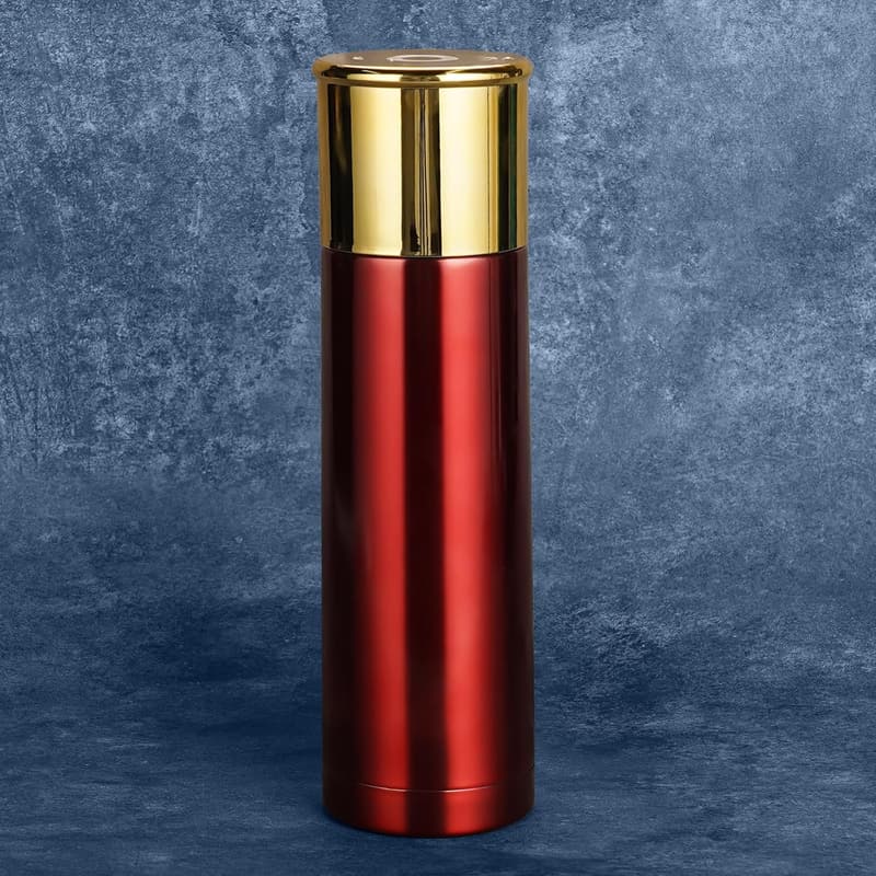Hunting Gift: Red Shotshell Tumbler for Men, 25oz Stainless Steel