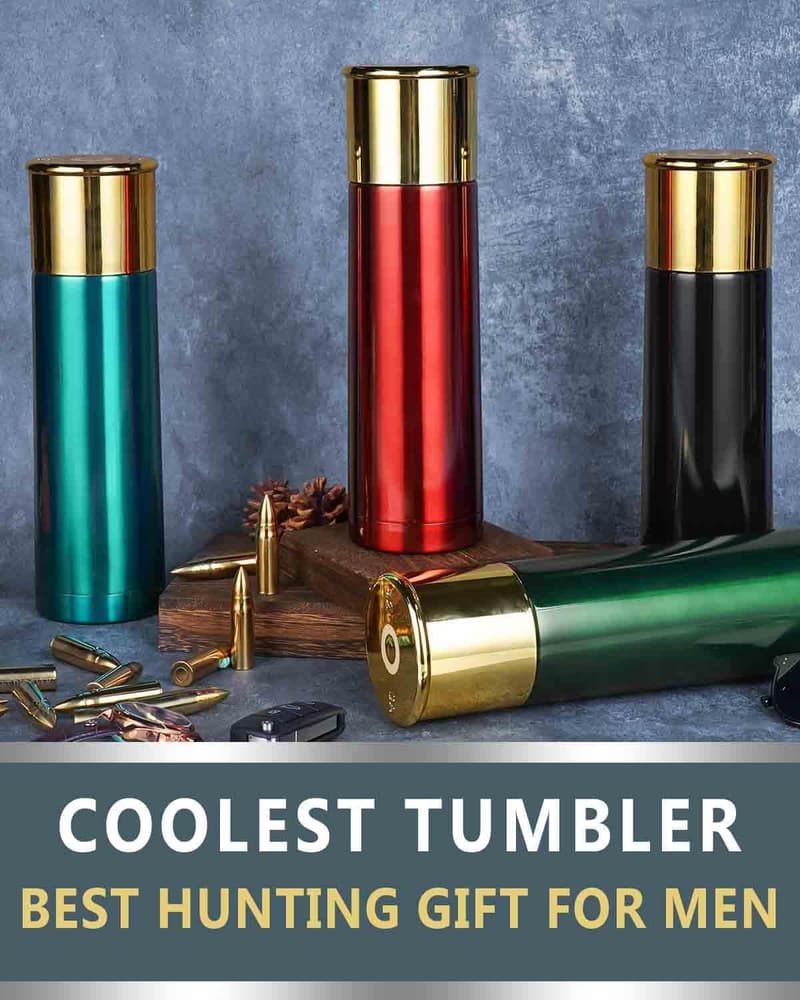 Hunting Gift: Red Shotshell Tumbler for Men, 25oz Stainless Steel