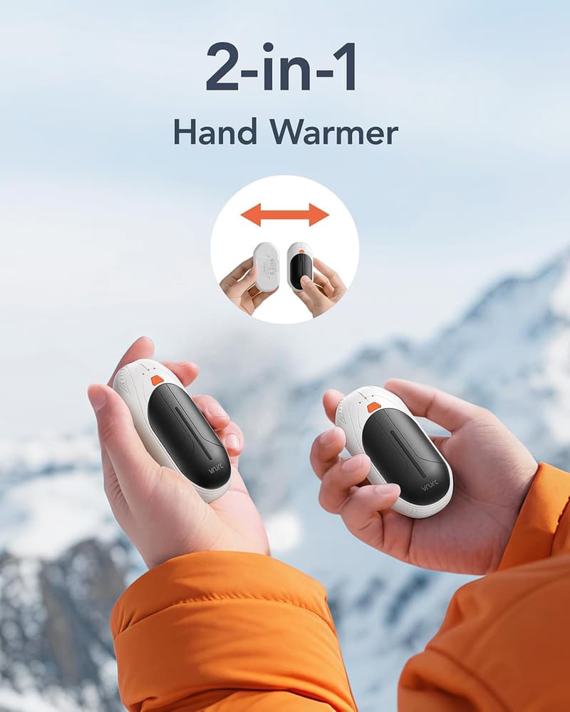 Rechargeable Camping Hand Warmers, 3000mAh, 2 Pack