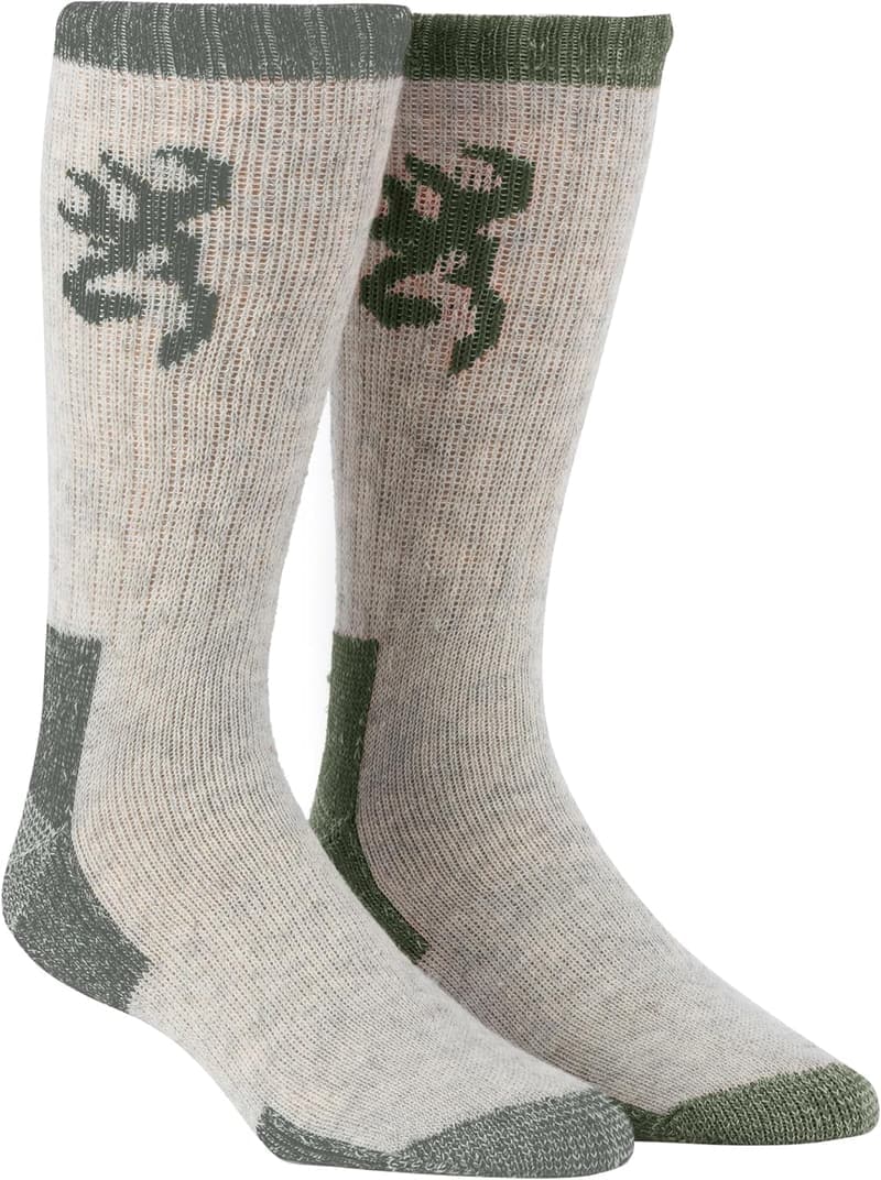 Men's Wool Blend Boot Socks, 2 Pairs with Arch Support