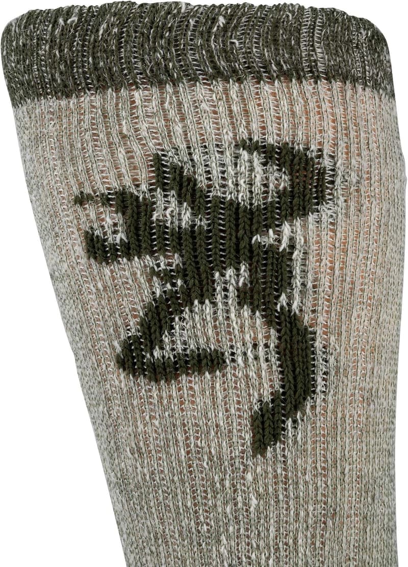 Men's Wool Blend Boot Socks, 2 Pairs with Arch Support