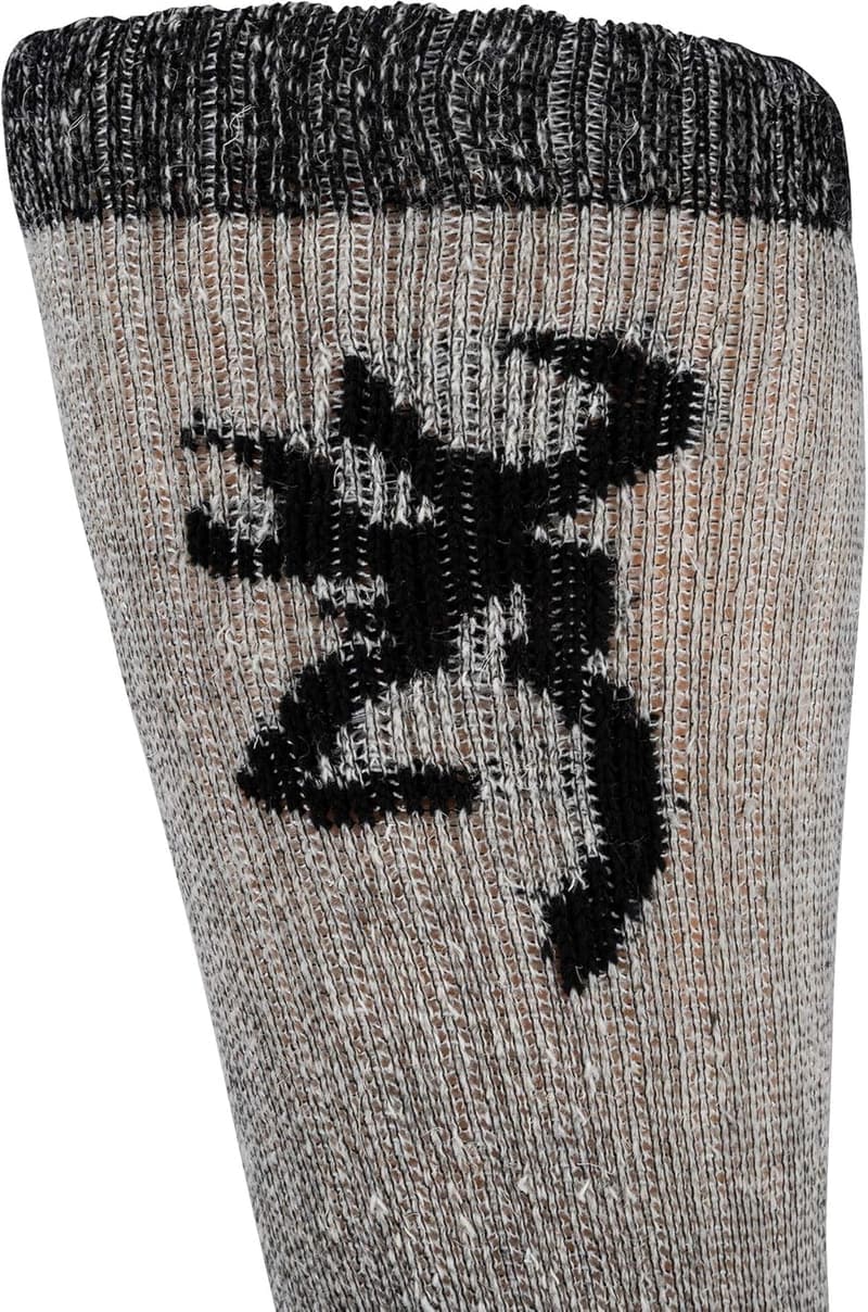 Men's Wool Blend Boot Socks, 2 Pairs with Arch Support