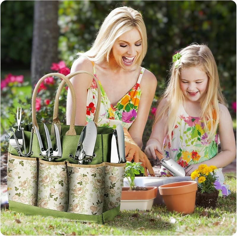 Gardening Gift: Heavy Duty 9-Piece Tool Set for Women