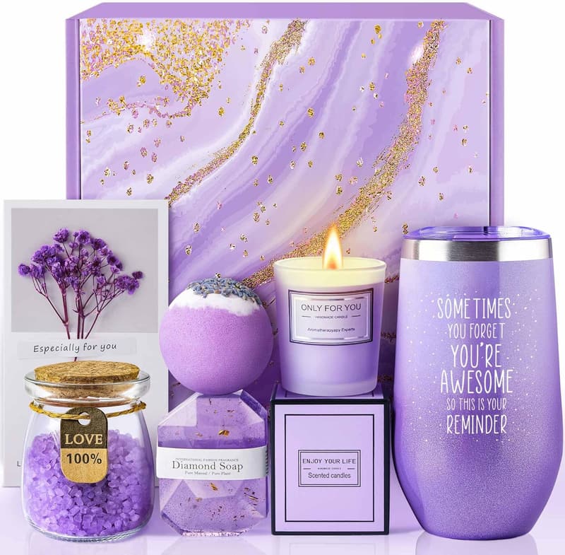 Birthday Lavender Spa Gift Basket for Women