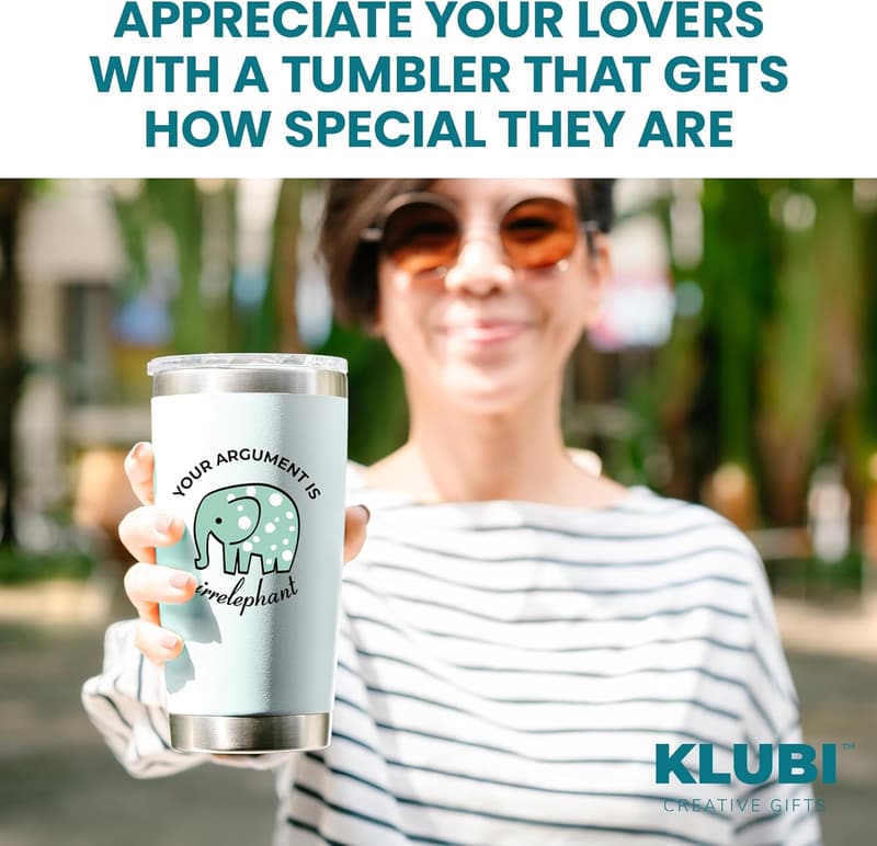 Funny White Glitter Tumbler for Drinks