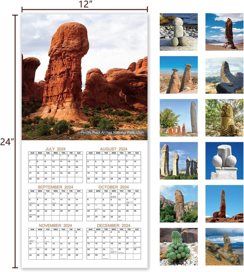 White Elephant 2025 Nature's Humor Wall Calendar