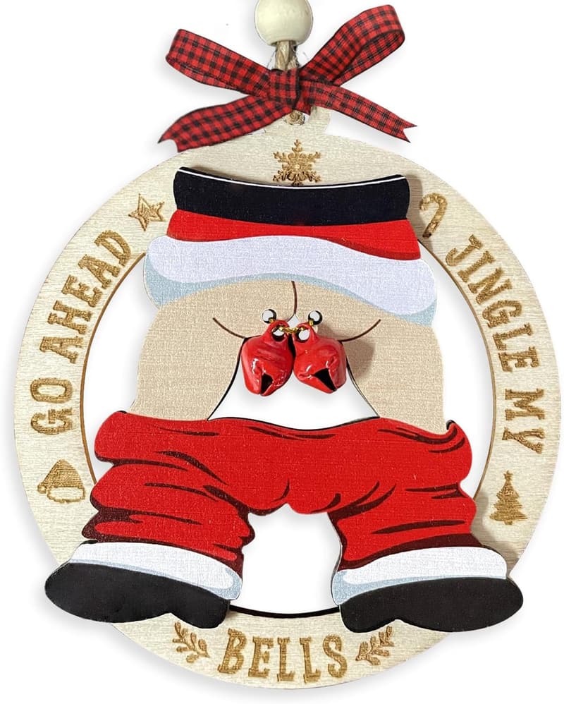 Christmas Naughty Wooden Ornaments for Adults