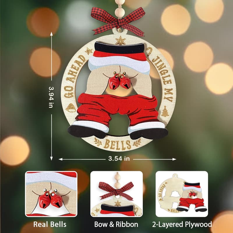 Christmas Naughty Wooden Ornaments for Adults